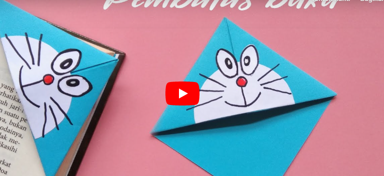 Cara Membuat Pembatas Buku Dari Kertas - Origami Bookmark